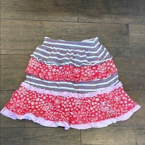 Oilily Girls Striped and Floral Skirt